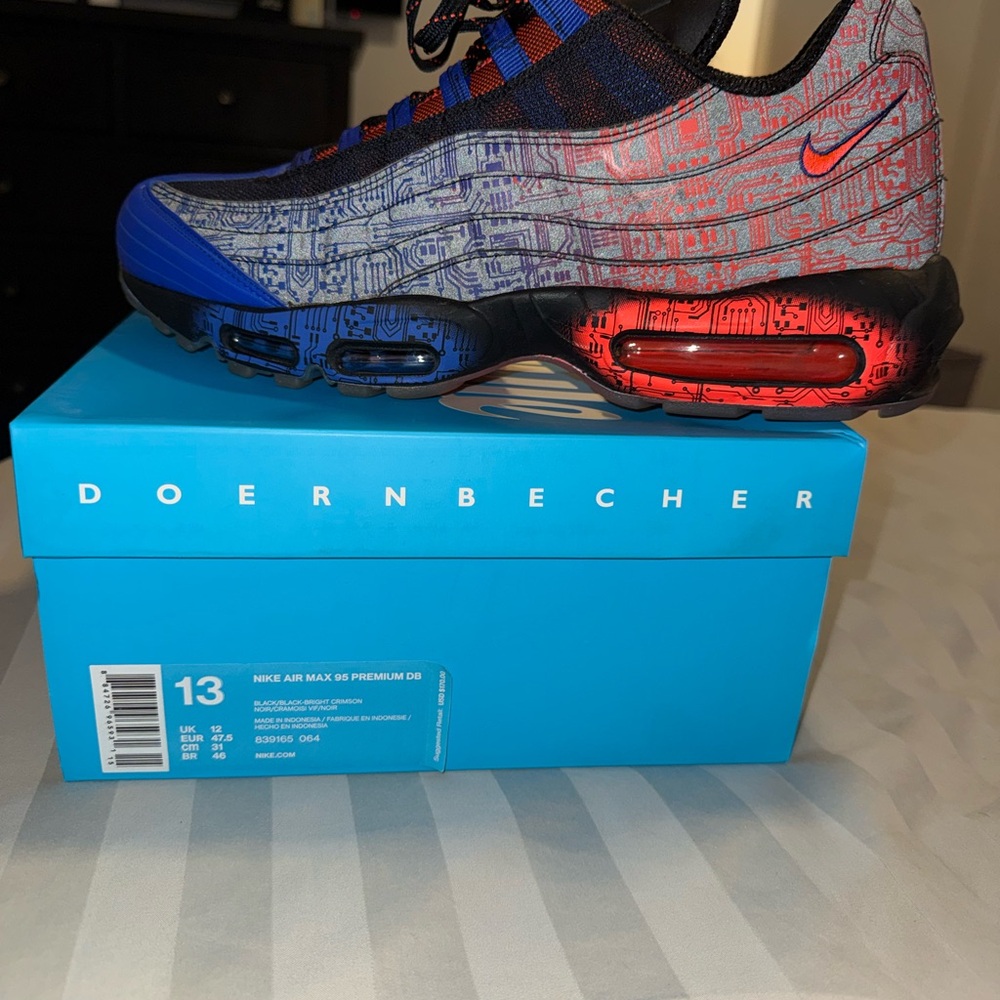 Nike Air Max 95 premium DB Blue and Red Sneakers
